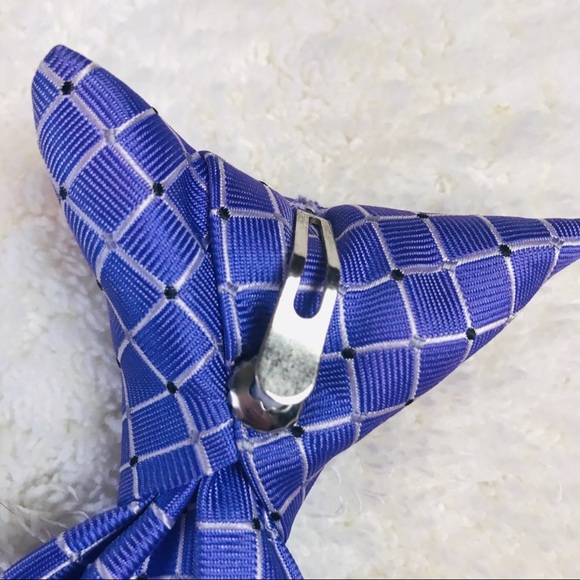 Chaps Tie Purple Clip On Boy’s Tie Purple Check - Picture 4 of 4